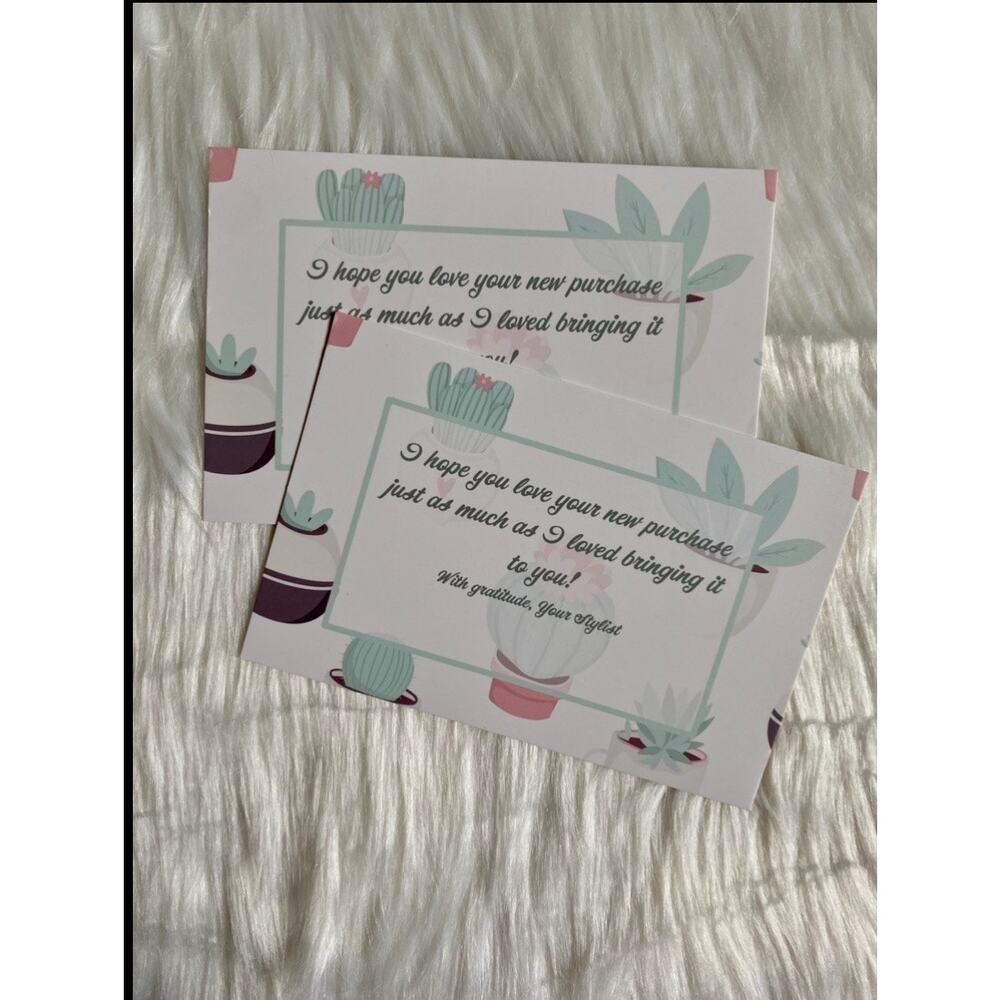 Succulents 10x13 Poly Mailers & 4x6 Thank You Cards & 2.5” Thank You Stickers - Picture 5 of 6